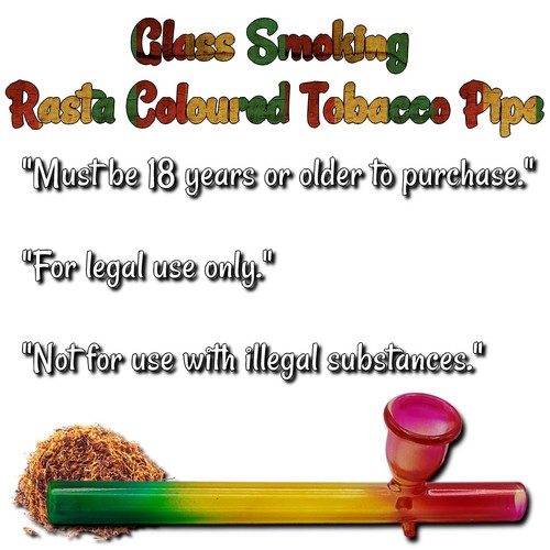 Rasta colour glass pipe - glass, –