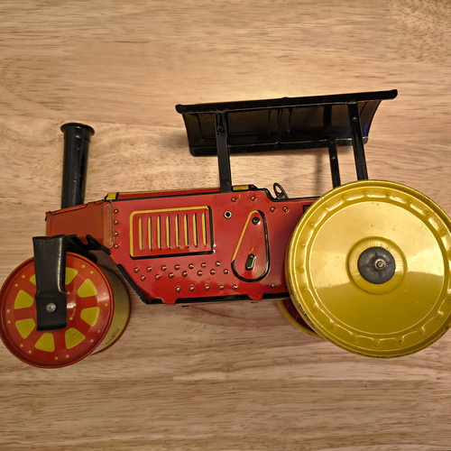 Vintage tinplate toy road - tinplate,